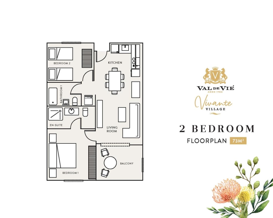To Let 2 Bedroom Property for Rent in Val De Vie Estate Western Cape